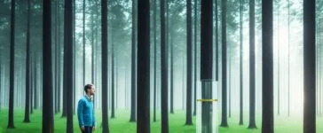 Eine helle, freundlich erleuchtete Aufnahme zeigt eine junge, neugierig lächelnde Forscherin in einem modernen Labor, die behutsam mit winzigen, fast unsichtbaren Sensoren auf einer transparenten Glasplatte arbeitet, während natürliches Licht sanft durch große Fenster fällt und eine Atmosphäre von Zukunftsoptimismus und innovativer Technologie schafft.