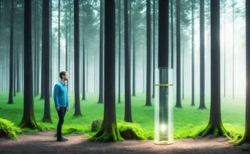 Eine helle, freundlich erleuchtete Aufnahme zeigt eine junge, neugierig lächelnde Forscherin in einem modernen Labor, die behutsam mit winzigen, fast unsichtbaren Sensoren auf einer transparenten Glasplatte arbeitet, während natürliches Licht sanft durch große Fenster fällt und eine Atmosphäre von Zukunftsoptimismus und innovativer Technologie schafft.