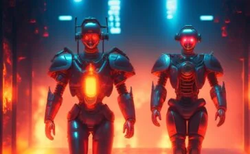 In einem hell erleuchteten, modernen Labor steht ein humanoider, futuristischer Roboter mit natürlich wirkender Haut und fein beweglichen Händen neben einem nachdenklich lächelnden Ingenieur, während warmes Tageslicht sanft durch große Fenster strömt und die komplexen Details von Technik und Mensch in einer harmonischen, optimistischen Atmosphäre verbindet.