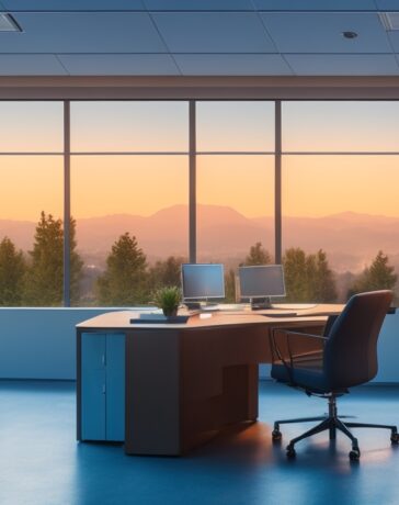 In einem hell erleuchteten, modernen Büroambiente sitzen mehrere Entwickler:innen konzentriert vor ihren Bildschirmen, während Sonnenlicht sanft durch große Fenster fällt und eine warme, einladende Atmosphäre schafft, die Teamarbeit und die zukunftsweisende Sicherheit moderner Webanwendungen durch technologische Vernetzung symbolisiert.