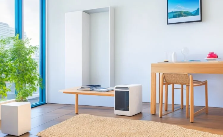 Ein helles, einladendes Wohnzimmer mit natürlichem Tageslicht, in dem ein moderner TP-Link-Router auf einem stilvollen Holztisch steht, umgeben von entspannten Menschen aller Altersgruppen, die sorglos über ihre digitalen Geräte lächeln – symbolisch für das sensible Gleichgewicht zwischen Komfort und der unsichtbaren Herausforderung der Netzwerksicherheit zu Hause.