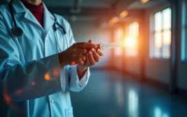 In einem hell erleuchteten, modernen Labor strahlt eine warm gestaltete Nahaufnahme konzentrierter Hände, die feinste Glasfaserkabel mit polarisationserhaltenden Steckverbindungen präzise montieren, während sanftes Tageslicht durch große Fenster fällt und innovativen Hightech-Fortschritt in der Telekommunikation symbolisiert.