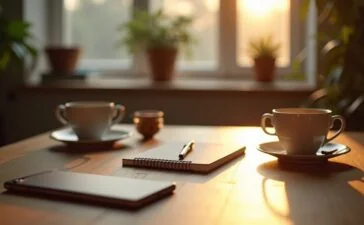 Ein auf einem hellen Holztisch natürlich beleuchtetes Sony Xperia 1 VII liegt offen und einladend neben einer Tasse dampfenden Kaffees und einem Notizblock, während sanftes Tageslicht durch ein Fenster fällt und eine warme, vertrauensvolle Atmosphäre für das Thema Sicherheit und Pflege moderner Technologie schafft.