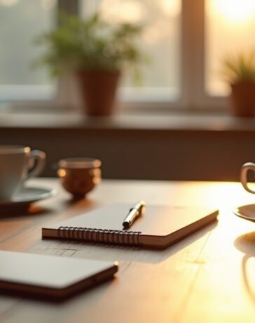 Ein auf einem hellen Holztisch natürlich beleuchtetes Sony Xperia 1 VII liegt offen und einladend neben einer Tasse dampfenden Kaffees und einem Notizblock, während sanftes Tageslicht durch ein Fenster fällt und eine warme, vertrauensvolle Atmosphäre für das Thema Sicherheit und Pflege moderner Technologie schafft.