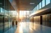 Ein strahlend helles, modern designtes Rechenzentrum in Amsterdam-West, fotografiert bei warmem Tageslicht mit klaren, realistischen Details und freundlicher Atmosphäre, die durch natürliche Reflexionen auf Glas- und Metallflächen sowie die ruhige Umgebung eine einladende und zukunftsweisende Stimmung für die nachhaltige High-Tech-Infrastruktur von Volt vermittelt.