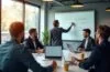 Ein lebendiges Entwicklerteam in einem modernen, lichtdurchfluteten Büro, das gemeinschaftlich an Laptops und großen Bildschirmen sitzt, konzentriert diskutiert und dabei mit warmem Lächeln digitale Sicherheitsstrategien am Whiteboard skizziert – ein Sinnbild für kollaborative Awareness und nachhaltige Web-Security-Kultur.