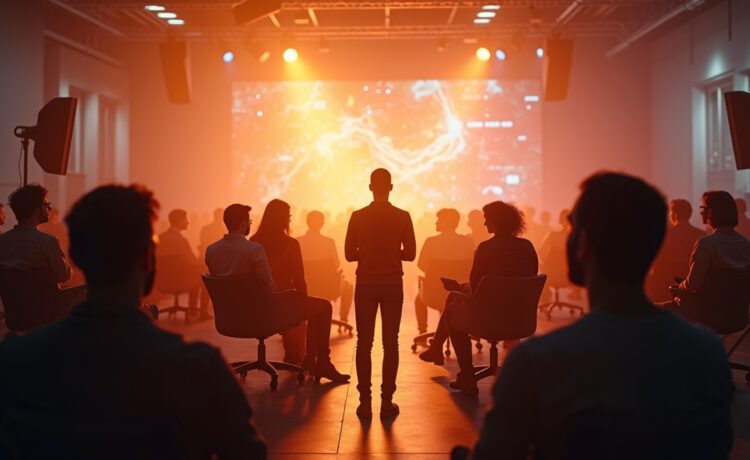 Ein strahlend helles, warm beleuchtetes Porträt eines vielfältigen Teams aus Entwickler:innen und Kreativschaffenden vor einem modernen Studio-Hintergrund, die voller Begeisterung an digitalem Storytelling mit Künstlicher Intelligenz arbeiten – ein Symbol für die innovative Verschmelzung von Disney-Magie und OpenAI-Technologie.