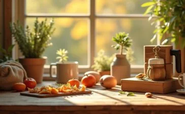 Ein sonnendurchflutetes, warmes Setting zeigt liebevoll arrangierte Vintage-Handys der 90er und 2000er Jahre auf einem hellen Holztisch, umgeben von sanftem Tageslicht und modernen Technik-Accessoires, das harmonisch die Brücke zwischen nostalgischem Charme und digitaler Zukunft mit KI-Unterstützung schlägt.